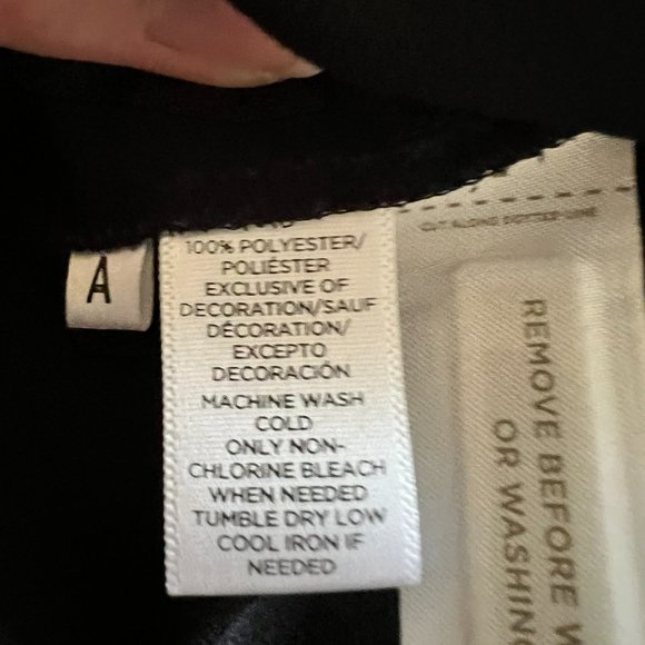 Ann Taylor LOFT Black Cap Sleeve Blouse - Lace Faux Collar - M - Picture 4 of 4